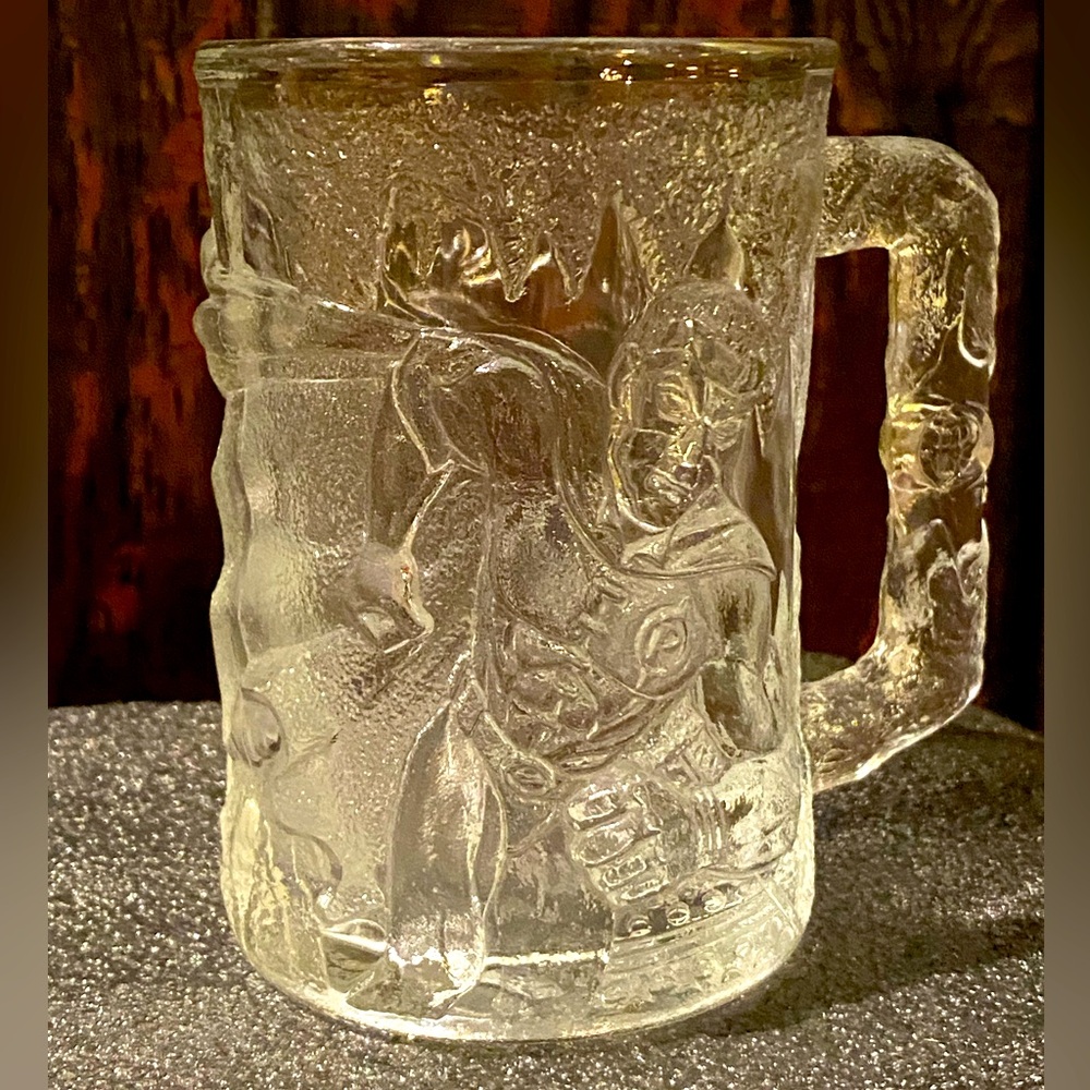 Vintage 1995 Batman Forever Collection Glass Robin Mug